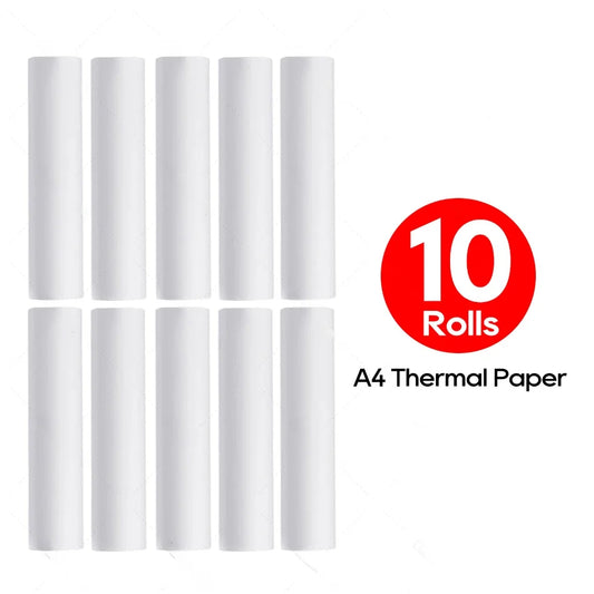 100 pages de Rouleau de Papier Thermique A4 set 10