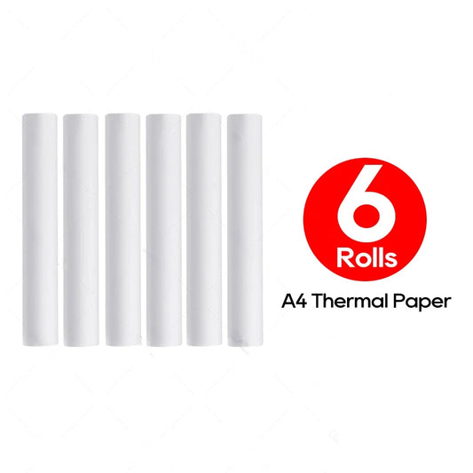 100 pages de Rouleau de Papier Thermique A4 set 6