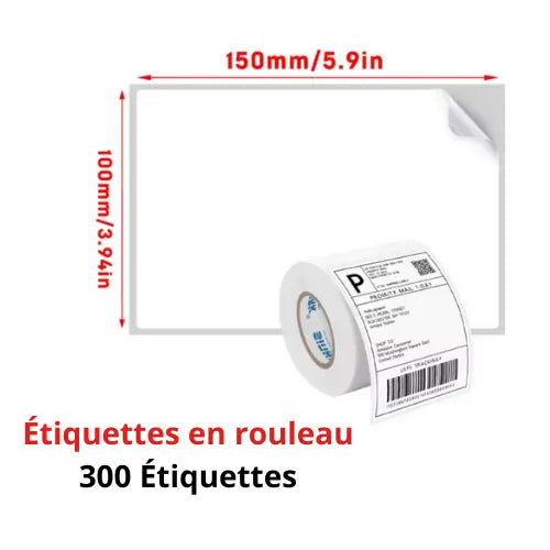 300 Etiquettes en Rouleau Thermique